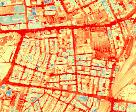 Chippendale thermal imagery: Chippendale is 6 – 8 degrees hotter in summer than it should be