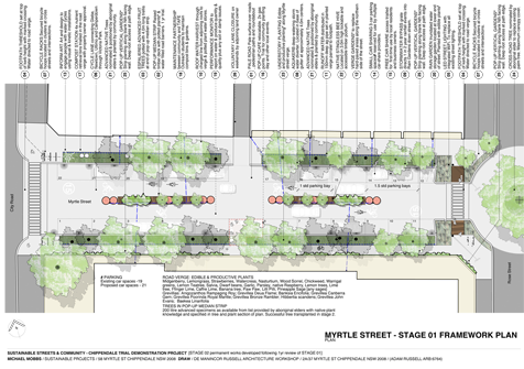 Myrtle Street stage one framework plan